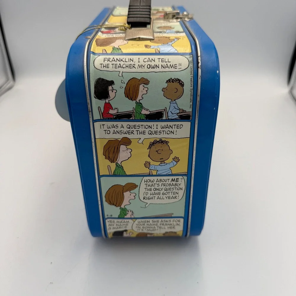 Peanuts 60 Years Large Tin Tote 85370 Charlie Brown Snoopy Metal Lunch Box
